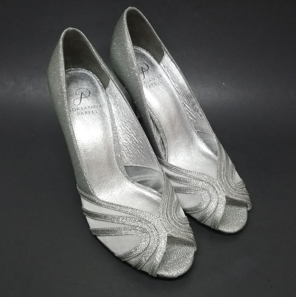 ADRIANNA PAPELL~WOMEN'S LEATHER/TEXTILE HEEL SHOES